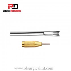 Face Lift V Shape Flap Dissector Cannula with threaded hub