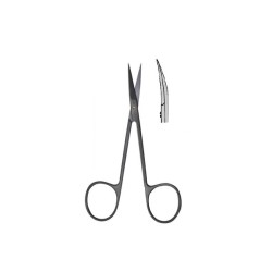 Iris Scissor Supercut Titanium Black Coated 11.5cm Curved