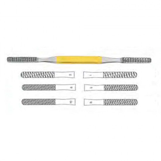 Aufricht Nasal Rasp, Down Cutting, Curved 21.5cm