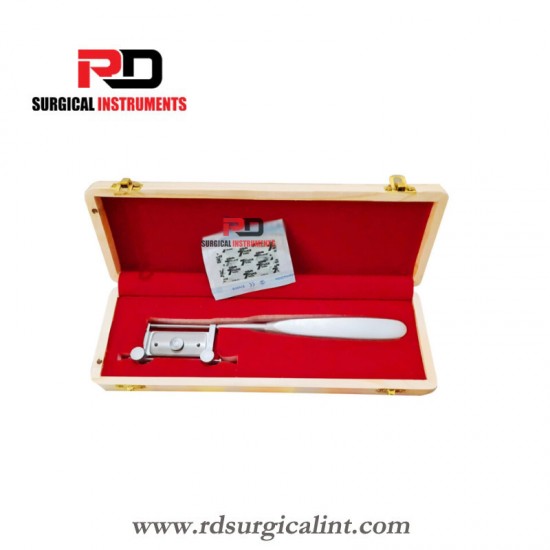 Silver Skin Grafting knife with Sterilized Blade In Wooden box