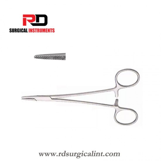 Crile Wood Needle Holder - Standard with Serrated Jaws