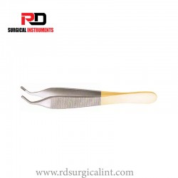 Angular Adson Brown Tissue Forceps - With 7 x 7 teeth - TC